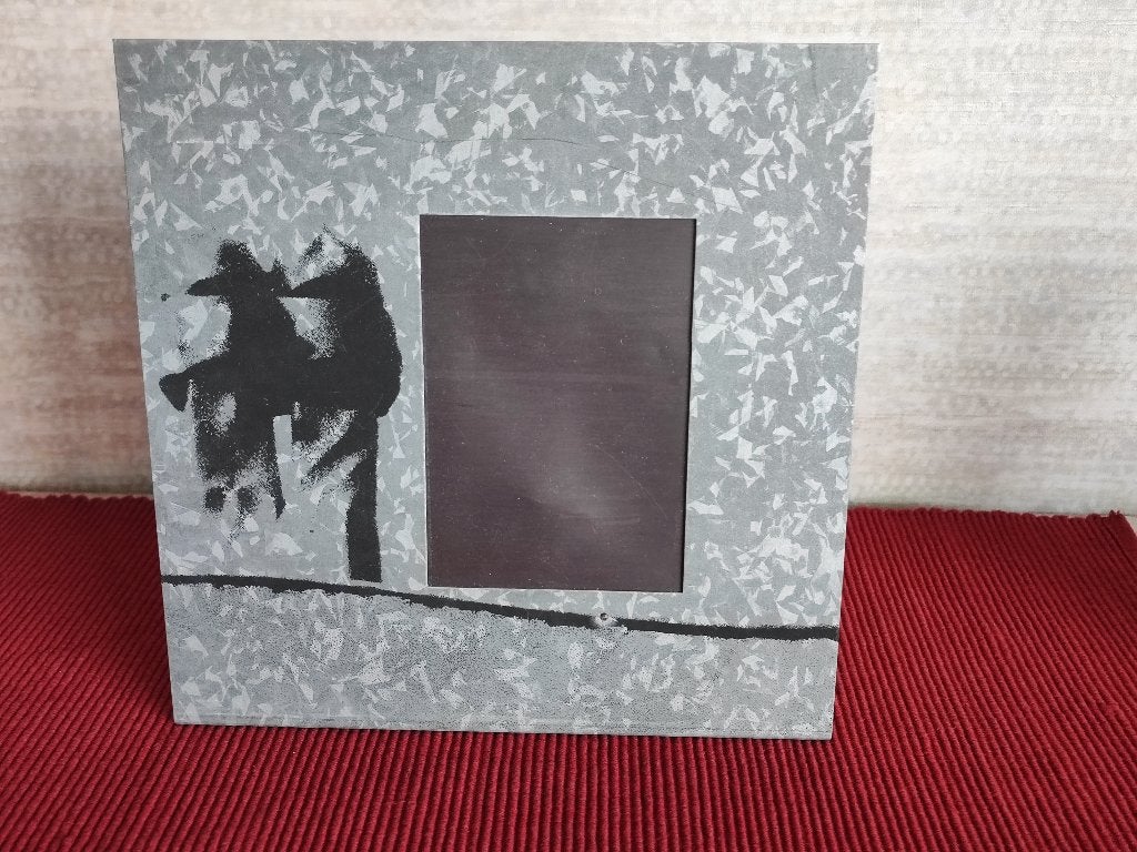 **Rustieke metalen fotolijst  24*24cm  *aan  ELK ERNSTIG BOD, Audio, Tv en Foto, Fotografie | Fotolijsten, Ophalen, Nieuw, Zwart