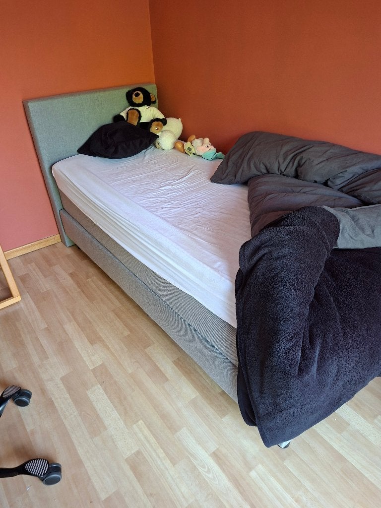 boxspring bed, Ophalen, Overige materialen, Gebruikt, 90 cm