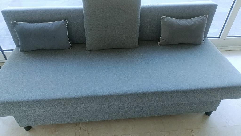 Slaapbank/zetel, Huis en Inrichting, Ophalen, Gebruikt, Tweepersoons, 190 cm of minder