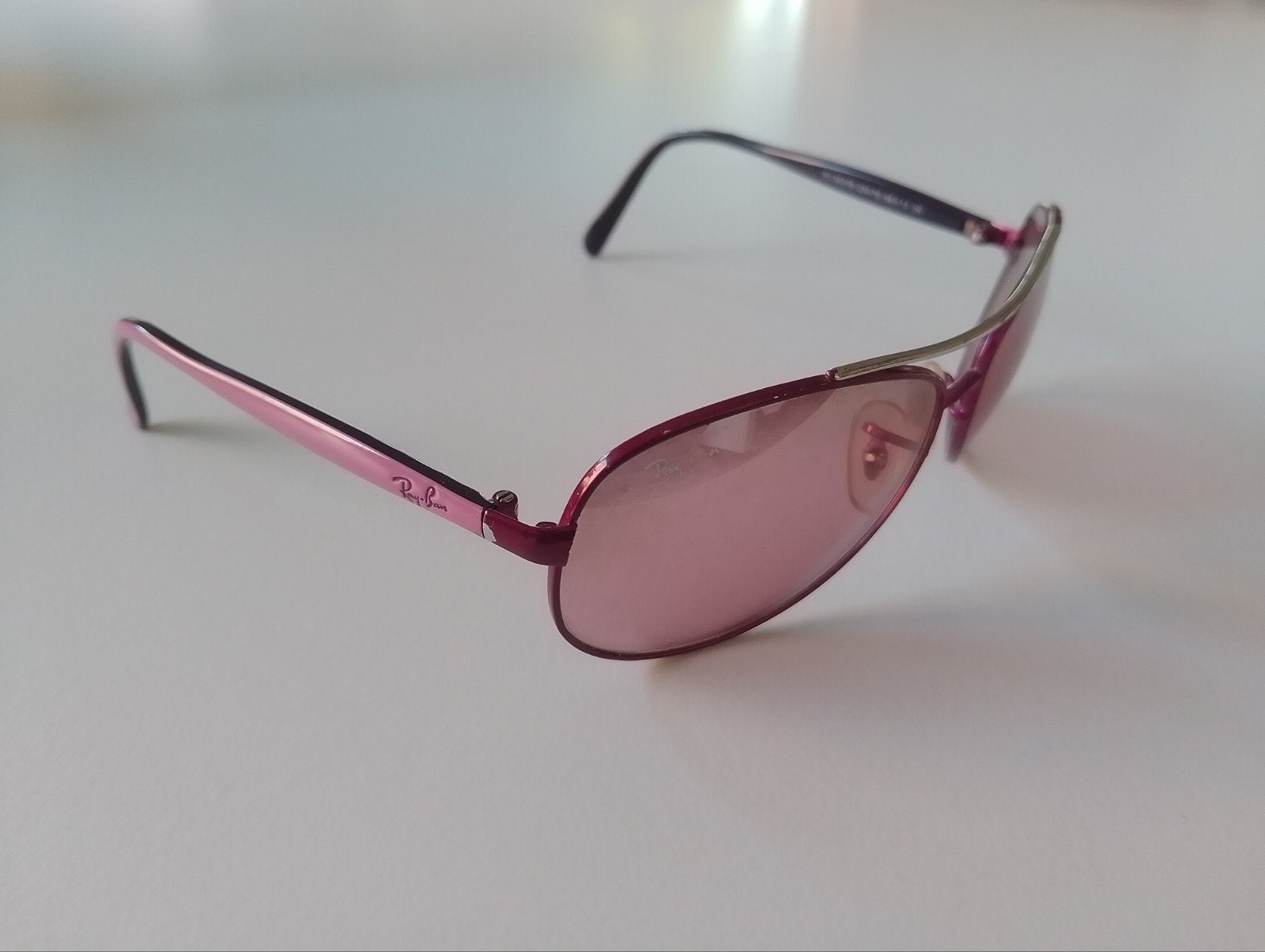 Lunettes de soleil Ray-Ban Aviator modèle RJ9527S (rose) pou, Enlèvement ou Envoi, Rose, Lunettes de soleil, Ray-Ban