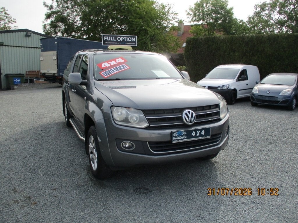 VW AMAROK 2.0TDI 180PK AUTOMAAT FULL OPTION LEDER NAVI PDC, Auto's, Automaat, 158 g/km, Zwart, 4 cilinders