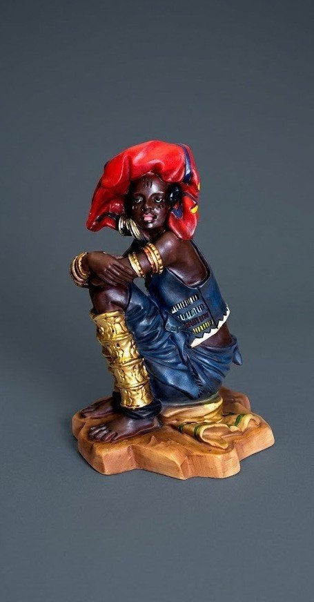 Figurine d'une guerrière de la tribu Peul, Enlèvement, Neuf, Humain