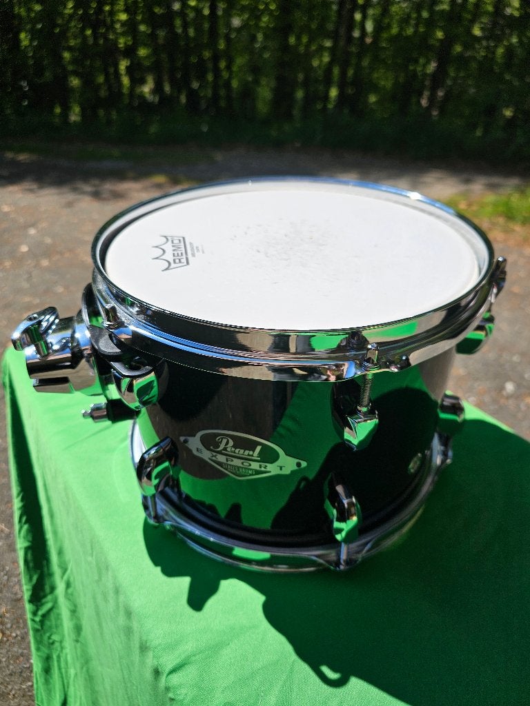 Pearl 10"x07" Export Gitzwart - Ambassador Coated, Muziek en Instrumenten, Drumstellen en Slagwerk, Ophalen of Verzenden, Zo goed als nieuw