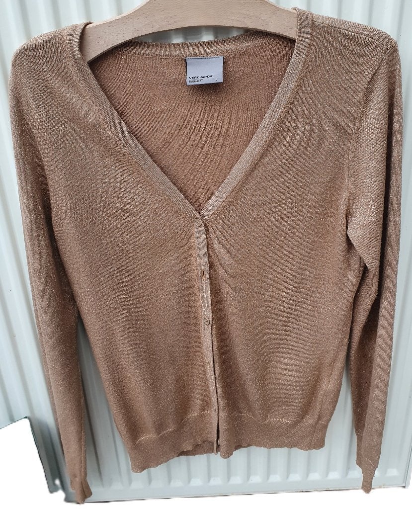 Goud-bruinkleurig jasje maat L van Vero Moda, Vero Moda, Maat 42/44 (L), Ophalen of Verzenden, Gedragen