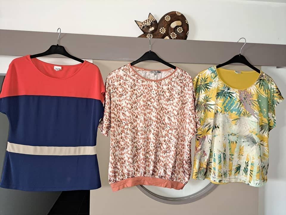 Blouses mt 44, Mayerline en d'Auvry, Enlèvement ou Envoi, Comme neuf, Taille 42/44 (L)
