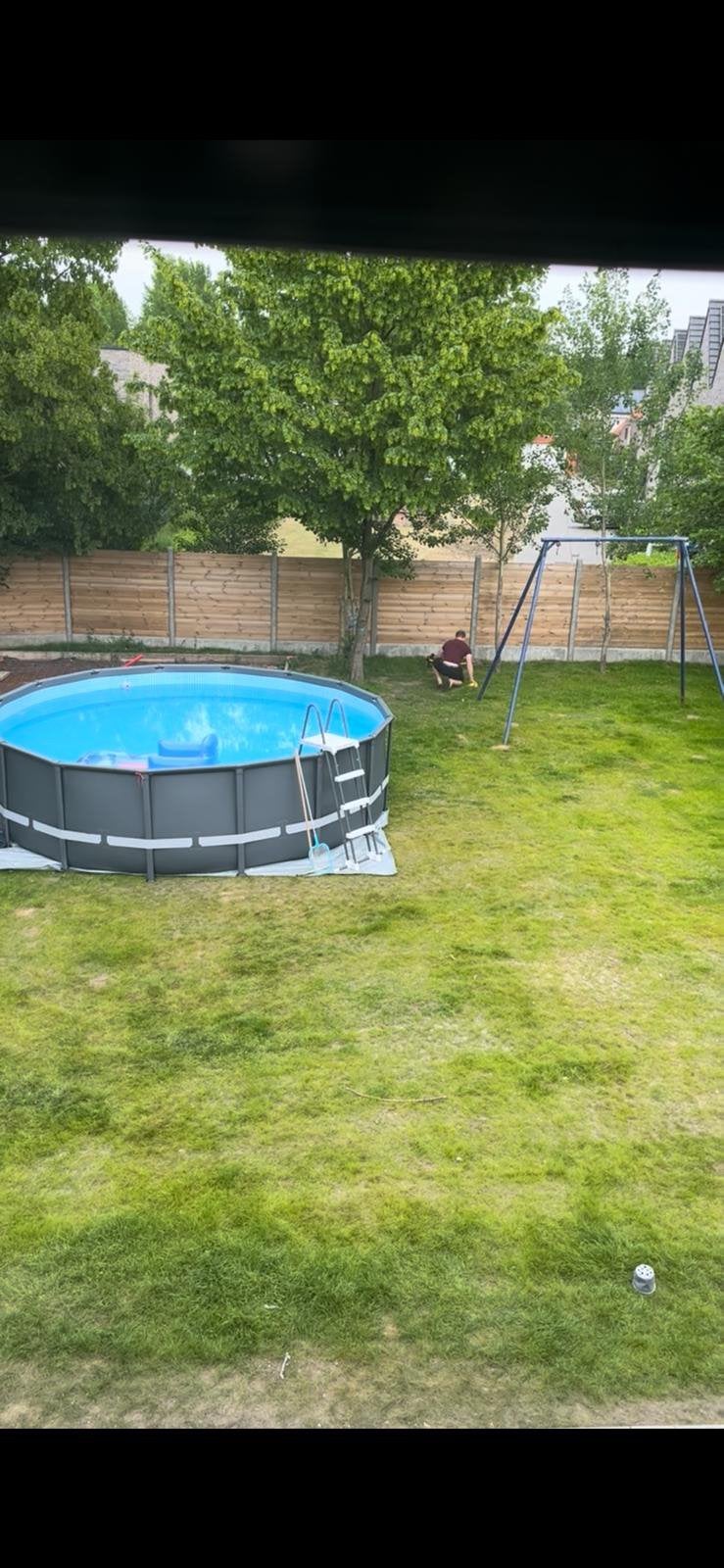 Intex zwembad cirkelvormig (inclusief zandfilterpomp), Jardin & Terrasse, Piscines, 300 cm ou plus, Rond, Enlèvement, Utilisé