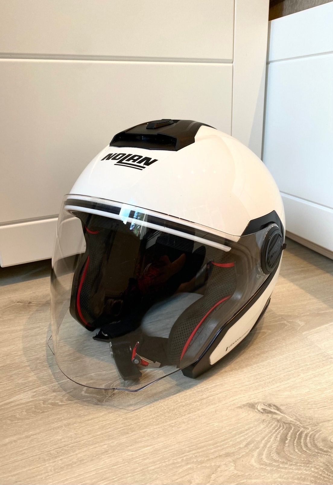 Casque moto Nolan blanc/noir XL, Enlèvement ou Envoi, XL, Nolan