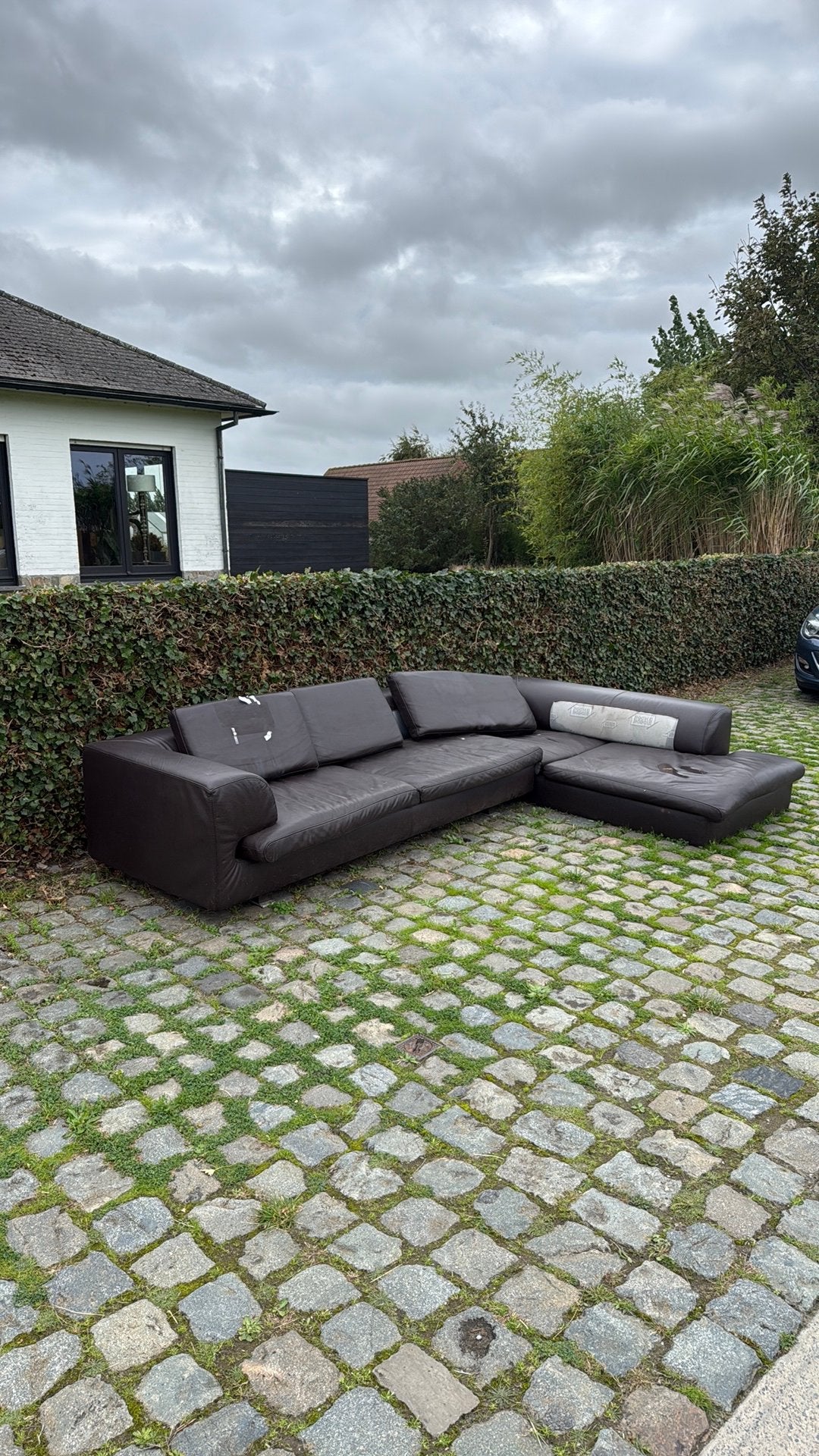 lederen designer zetel roche bobois gratis, Enlèvement, Utilisé