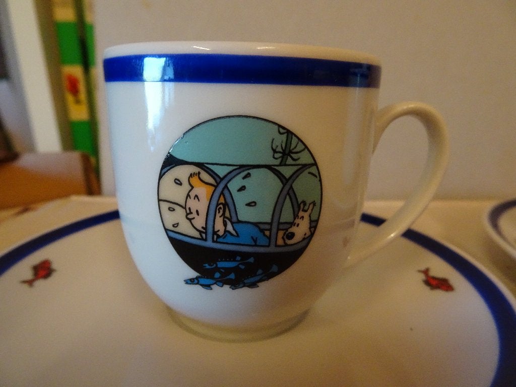 Petite tasse + soucoupe Tintin - Trésor de Rackham le Rouge, Enlèvement ou Envoi, Tintin, Comme neuf, Ustensile