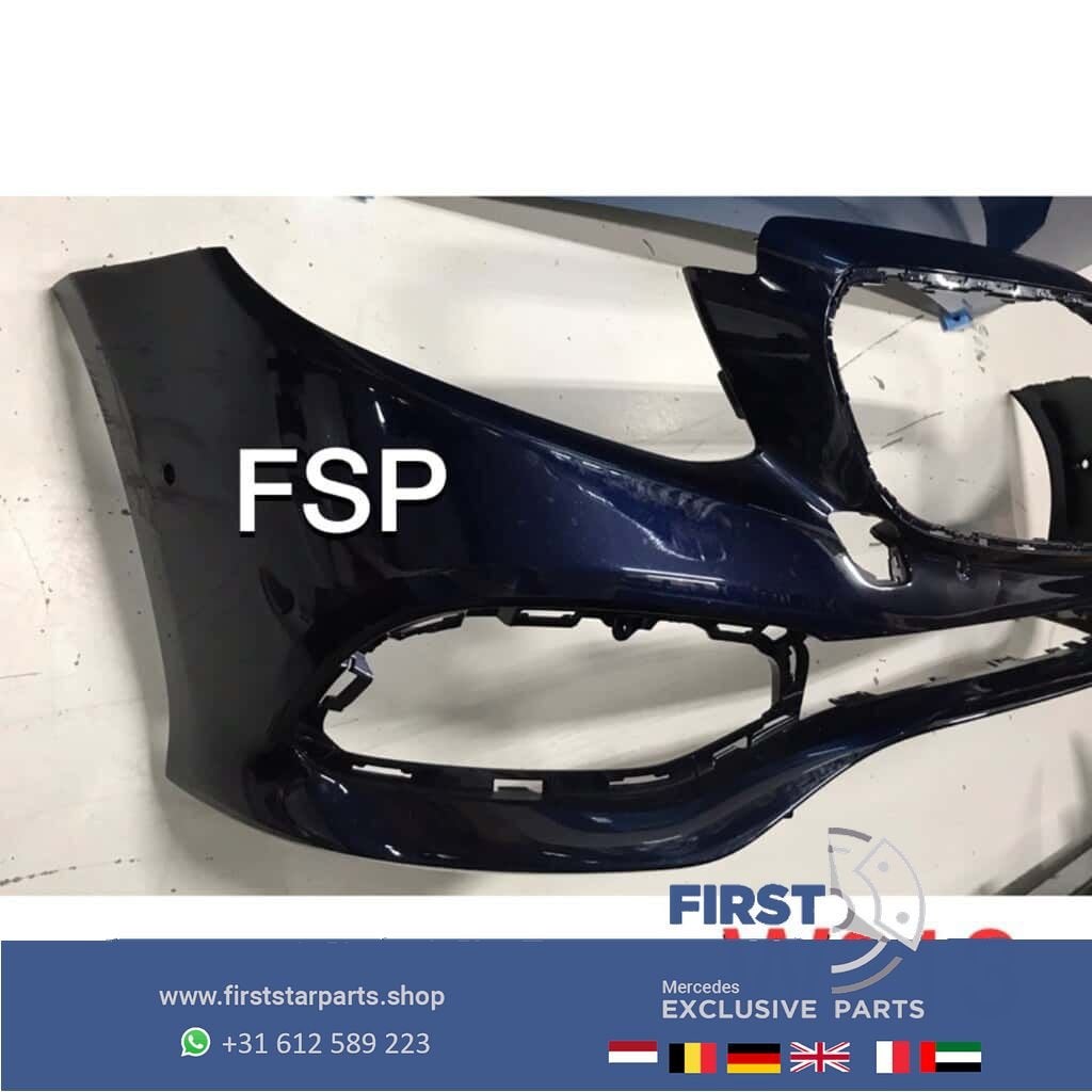 W213 Voorbumper Mercedes E Klasse blauw 2016-2019 origineel, Gebruikt, -, Voor, Ophalen of Verzenden