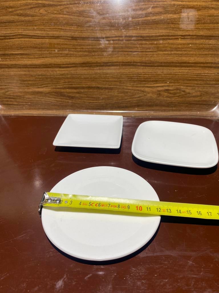 55x Porseleinen schaaltjes bordjes set horeca tapas wit, Huis en Inrichting, Ophalen, Overige stijlen, Porselein, Schaal of Schalen