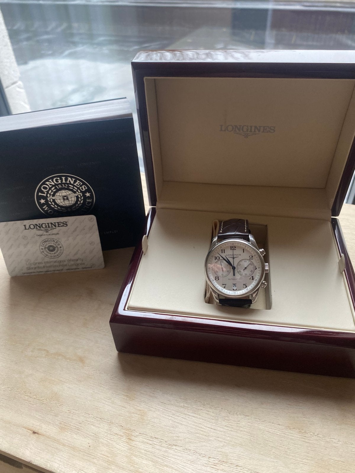 Horloge Longines, Bijoux, Sacs & Beauté, Montres | Hommes, Montre-bracelet, Autres marques, Cuir, Comme neuf