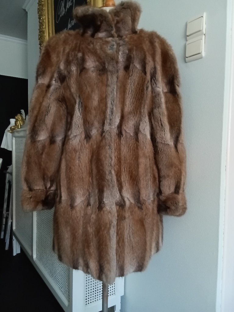 Pelsen jas, Kleding | Dames, Jassen | Winter, Ophalen, Zo goed als nieuw, Maat 42/44 (L), Bruin