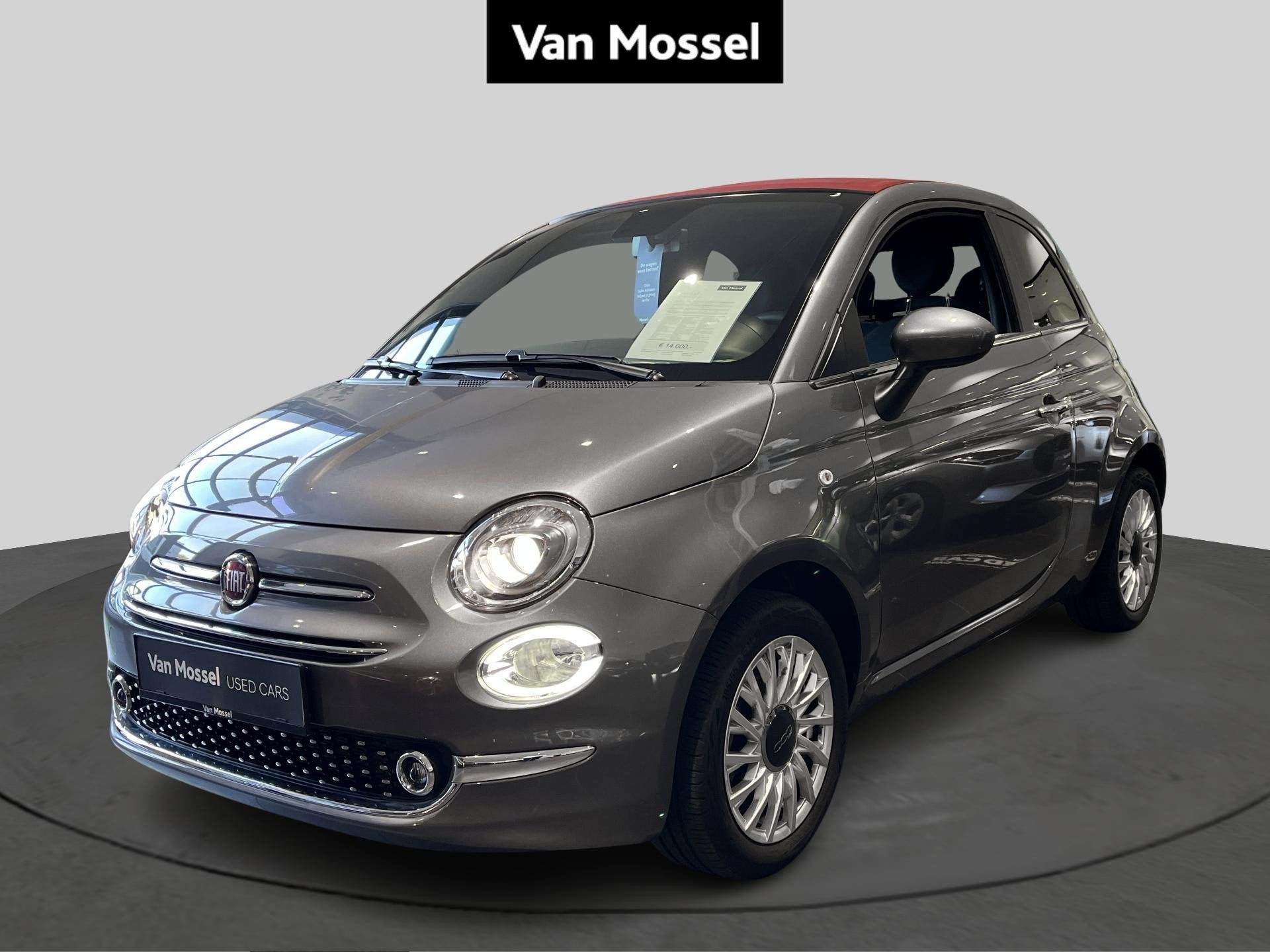 Fiat 500C 1.0 Hybrid 70 (Red), Auto's, Voorwielaandrijving, Stof, Gebruikt, Traction-control