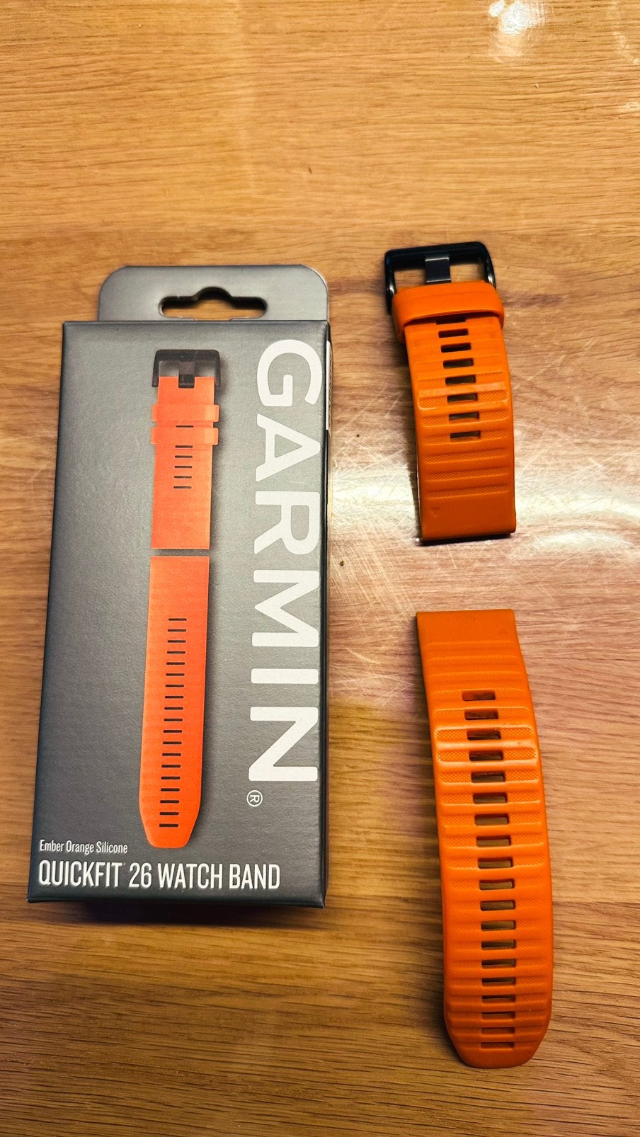 Bracelet Garmin QuickFit 26mm Ember Orange Silicone, Enlèvement ou Envoi, État, Comme neuf, Orange