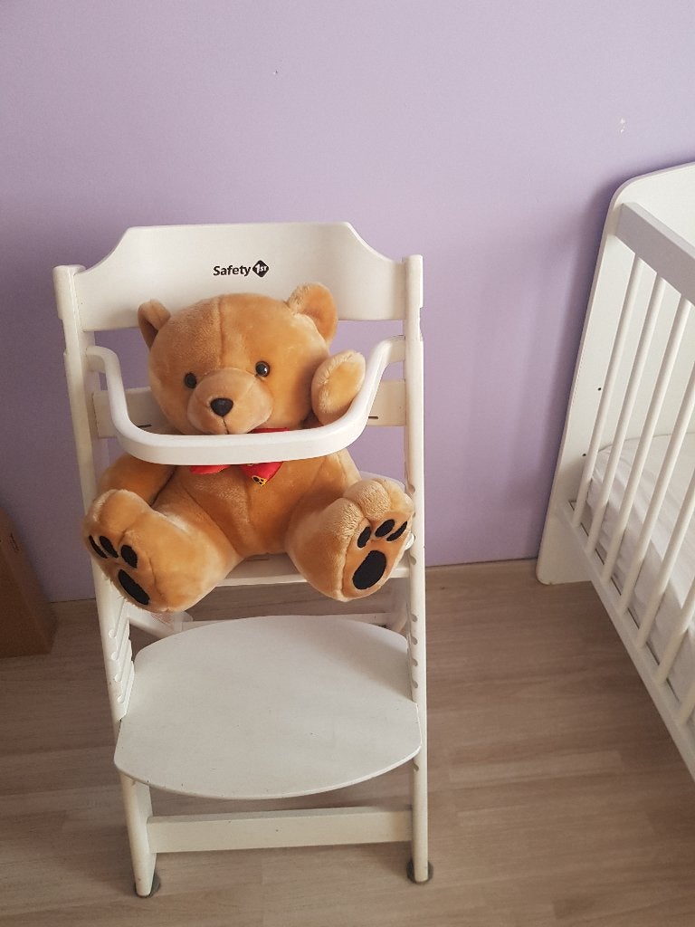 Kinderstoel wit safety first, Kinderen en Baby's, Ophalen, Zo goed als nieuw, Meegroeistoel, Aanschuifbaar