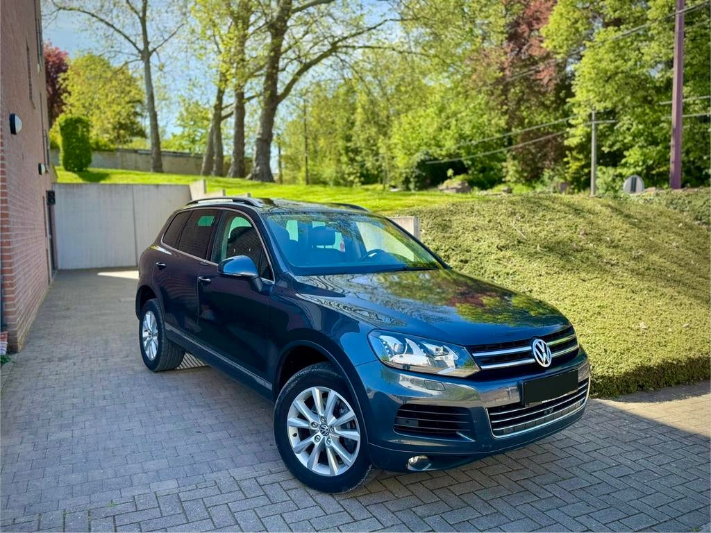 Volkswagen Touareg 2012 245CH, Auto's, Automaat, Euro 5, Zwart, Leder