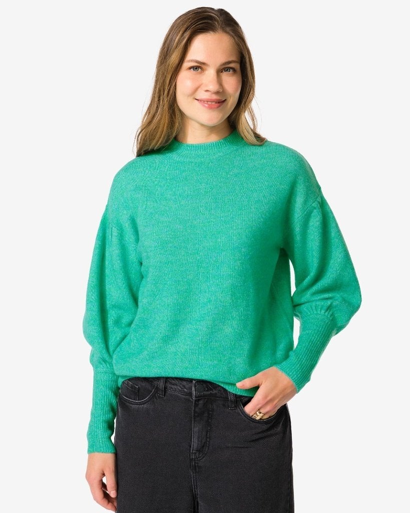 Te koop: Nieuw!! Mooie groene trui, gefronst mouwen, M., Ophalen of Verzenden, Nieuw, Maat 38/40 (M), Groen
