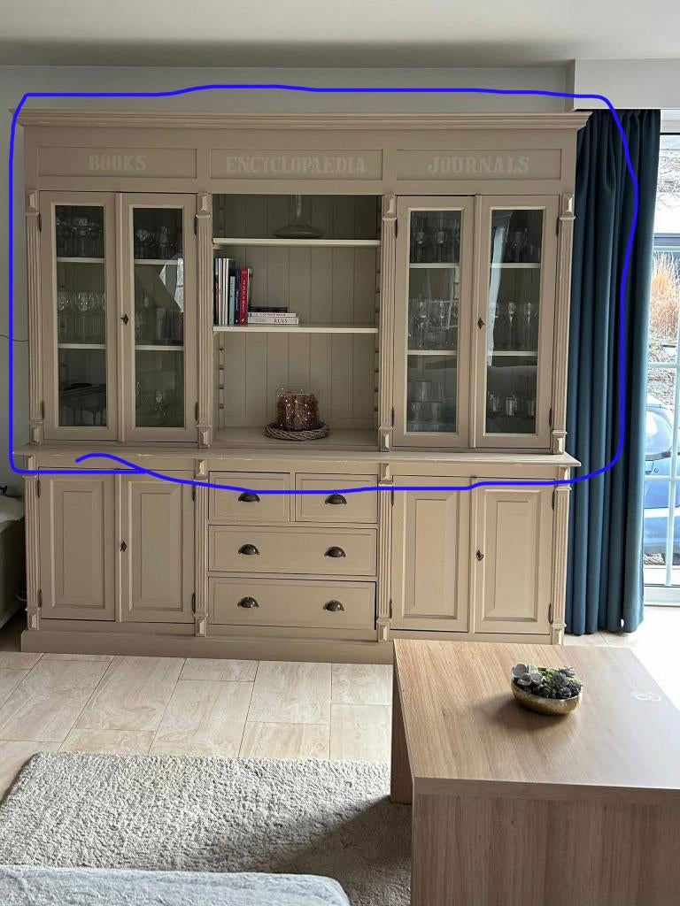 bovenste deel bibliotheekkast, Huis en Inrichting, Ophalen, Gebruikt, 100 tot 150 cm, 200 cm of meer