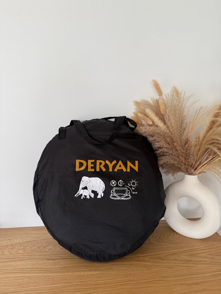 DERYAN Peuter Luxe Campingbedje - zwart, Ophalen, Zo goed als nieuw, Reisbedje