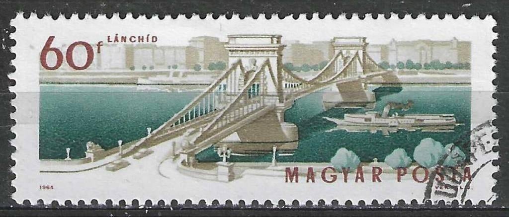 Hongarije 1964 - Yvert 1685 - Kabelbrug (ST), Verzenden, Gestempeld
