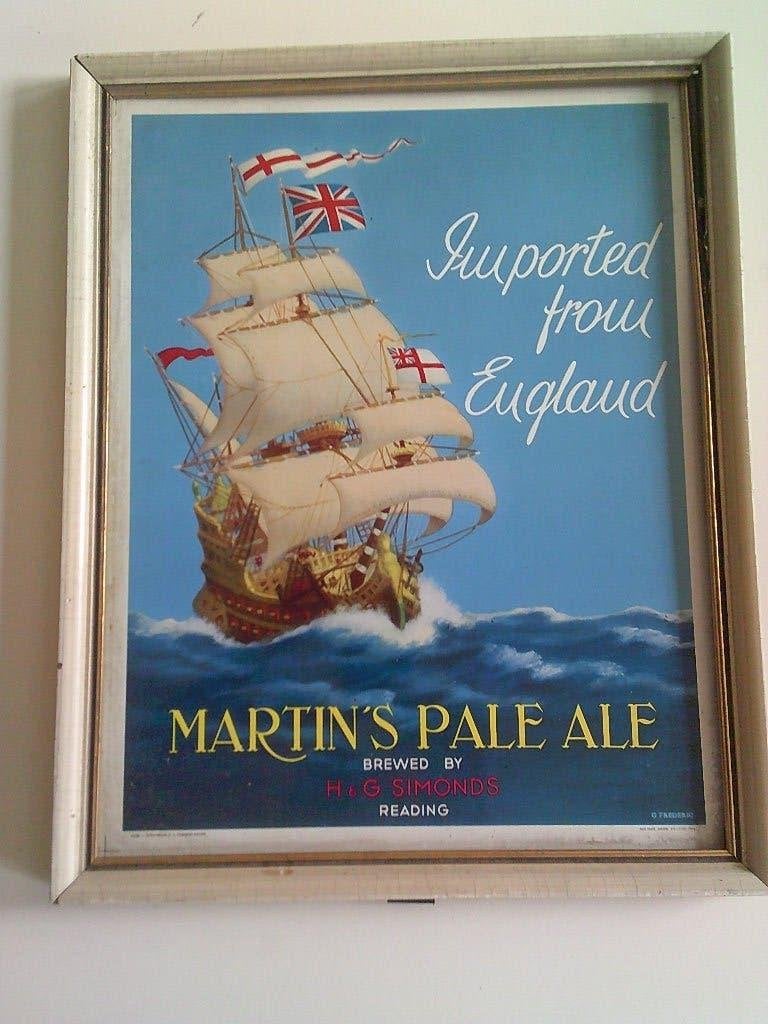 Reclame in karton Martin's Pale Ale ., Ophalen of Verzenden
