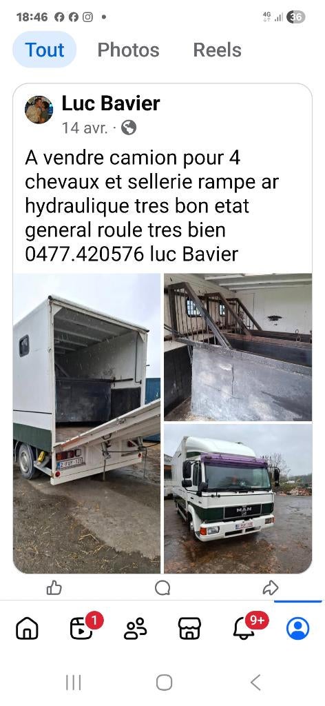 Camion 4 chevaux, Enlèvement, Comme neuf, Aluminium, Autres types