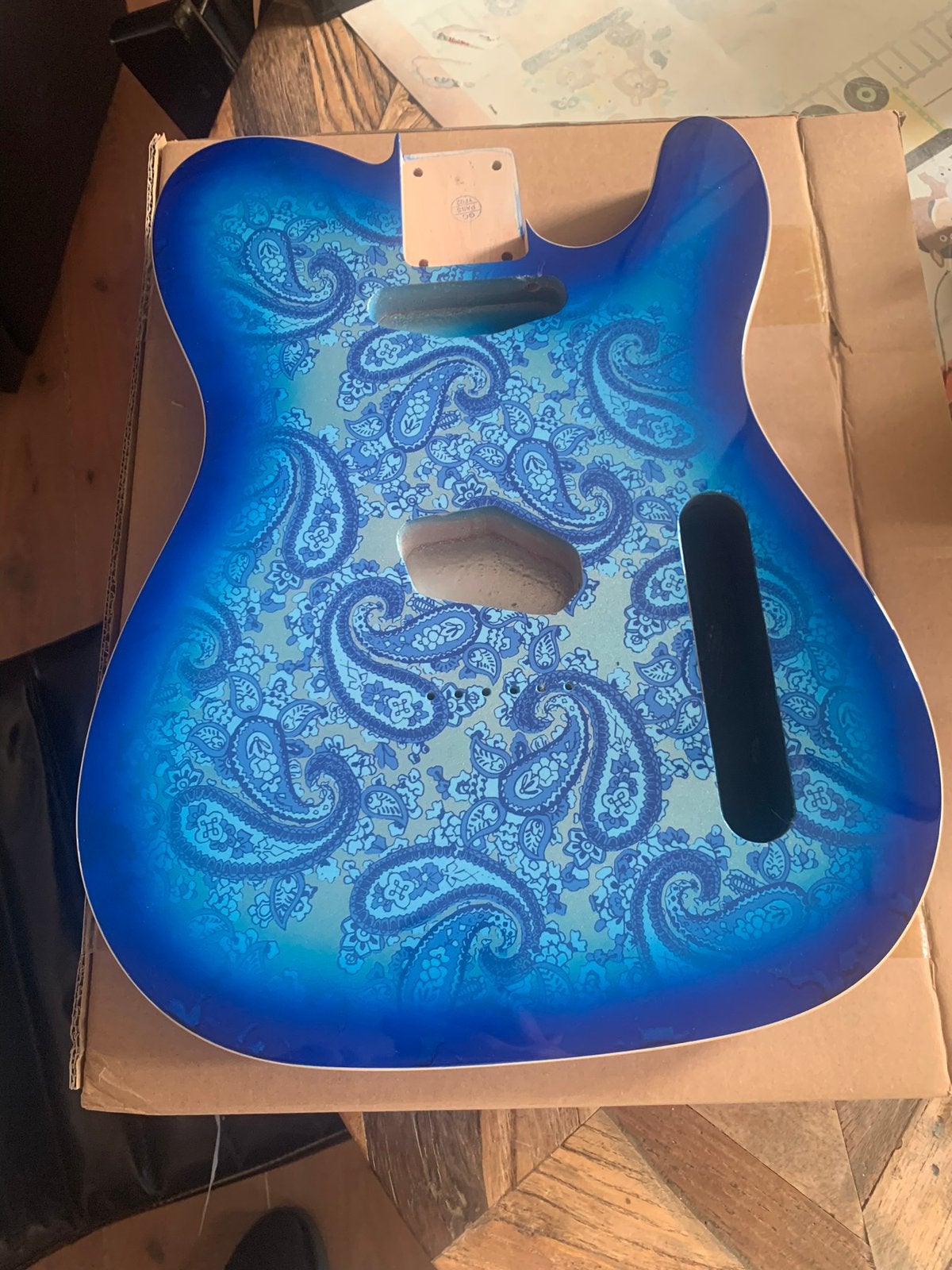 Telecaster body Paisley Blue “flower power” neww, Muziek en Instrumenten, Verzenden, Nieuw