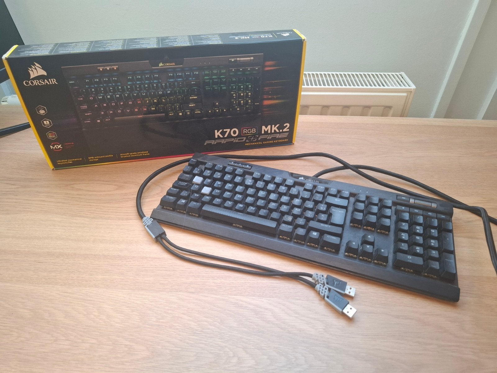 Corsair K70 MK.2 toetsenbord, Computers en Software, Ophalen, Gaming toetsenbord, Azerty, Zo goed als nieuw