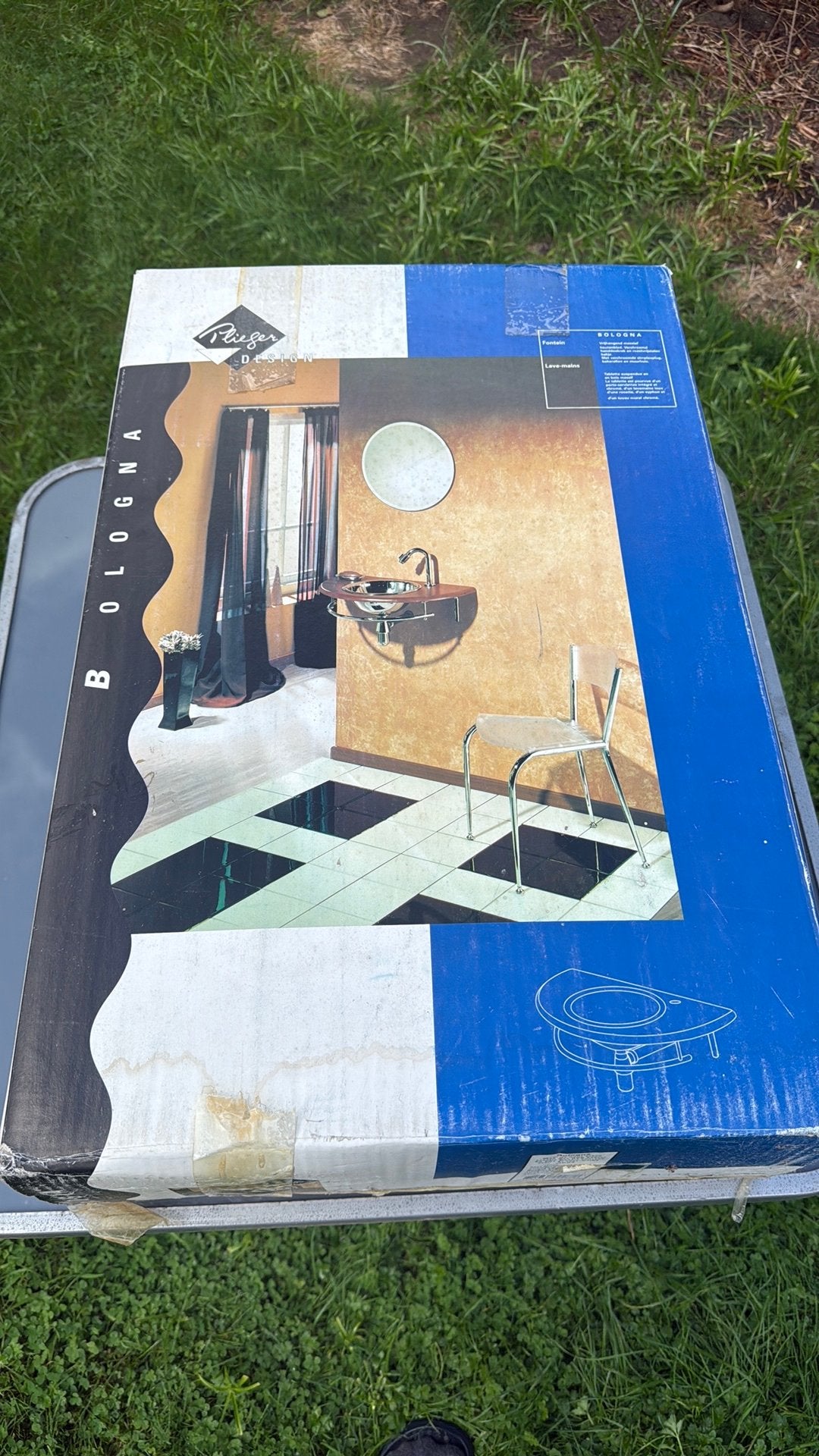 Lavabo met houten blad, Enlèvement, Neuf, Chrome, Lavabo
