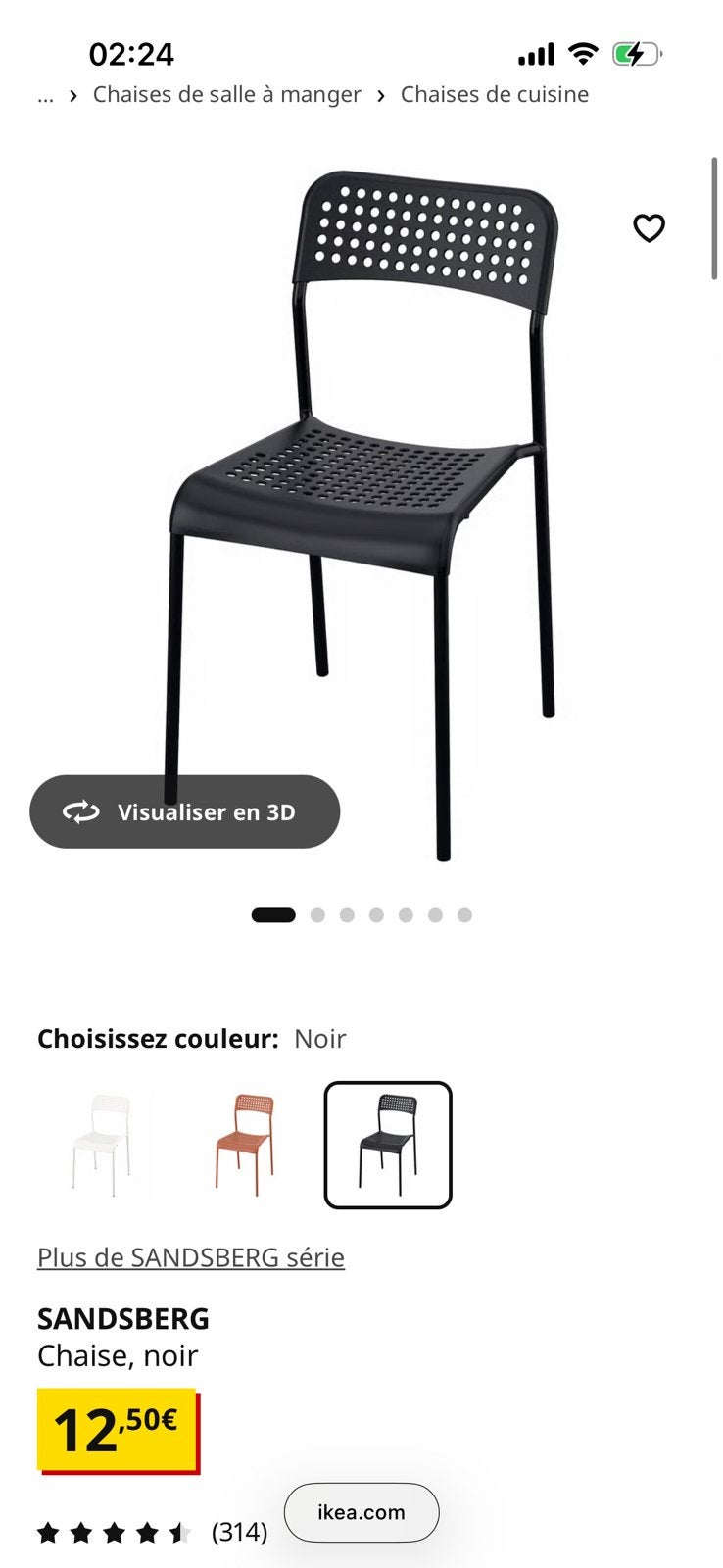 4 chaises Ikea, Jardin & Terrasse, Enlèvement, Comme neuf