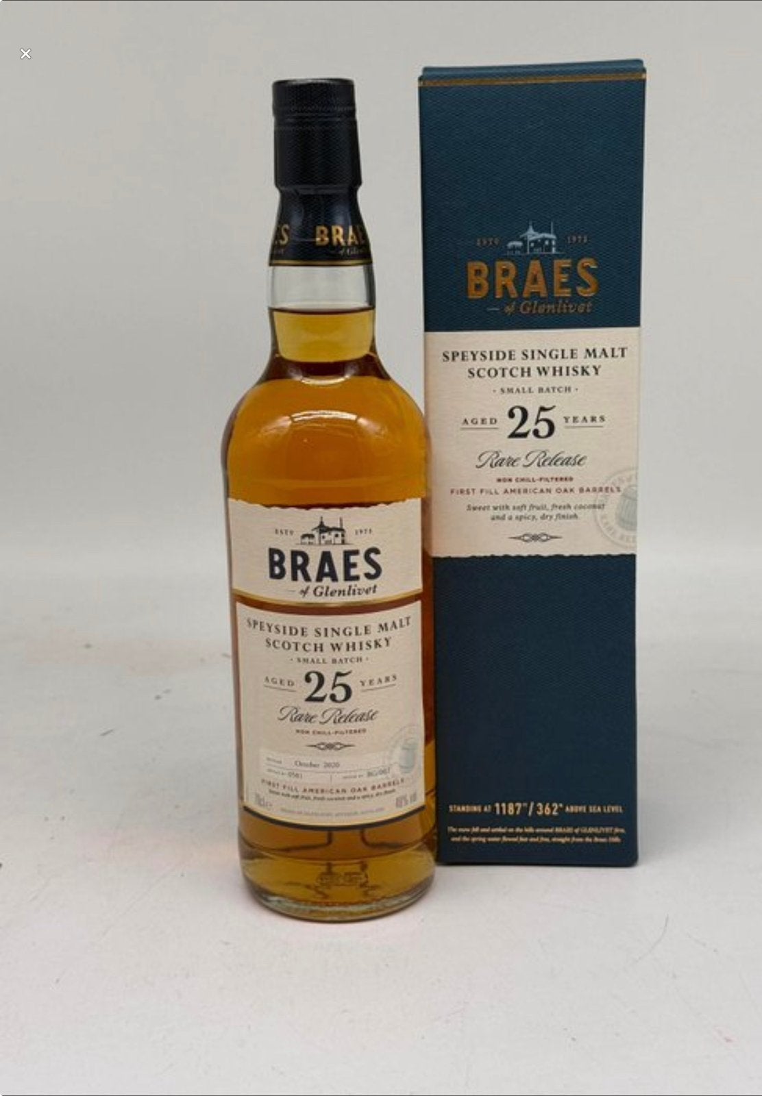 Braes of Glenlivet 25yo Release Batch BG/002 b. 2020 70cl, Ophalen of Verzenden, Nieuw