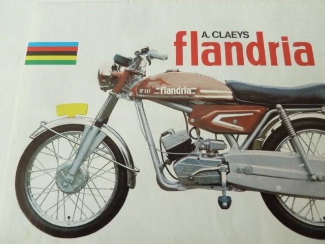 oldtimer bromfietsen FLANDRIA folder brochure oldtimer, Boeken, Ophalen of Verzenden, Folder