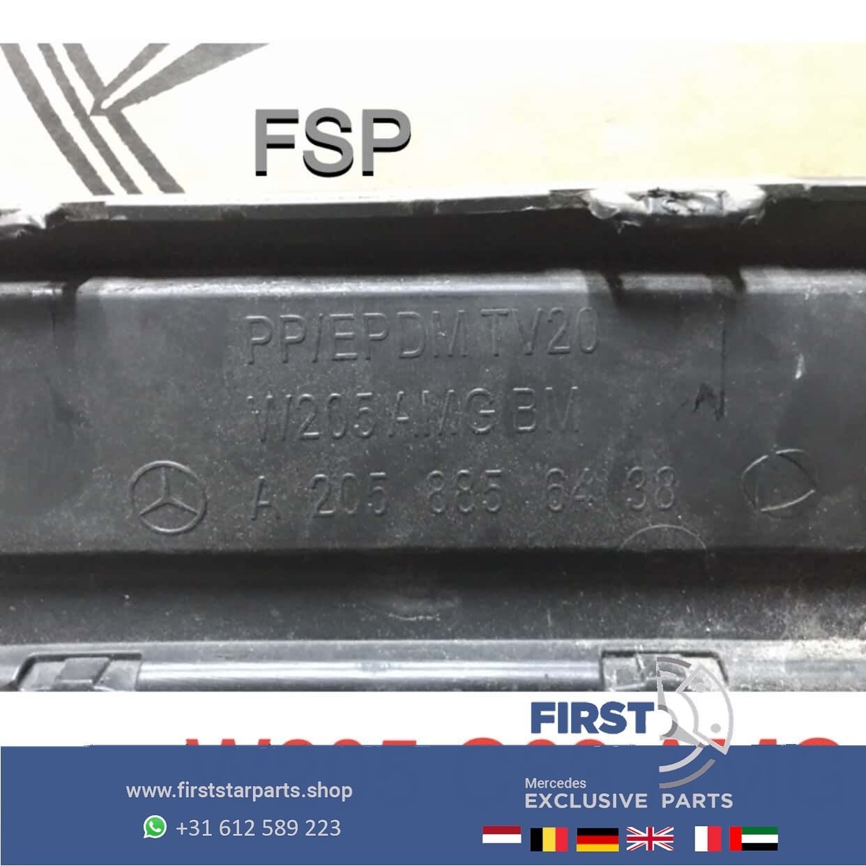 W205 S205 C63 AMG DIFFUSER Mercedes C Klasse 2014-2019 ORIGI, Utilisé, -, -, Enlèvement ou Envoi