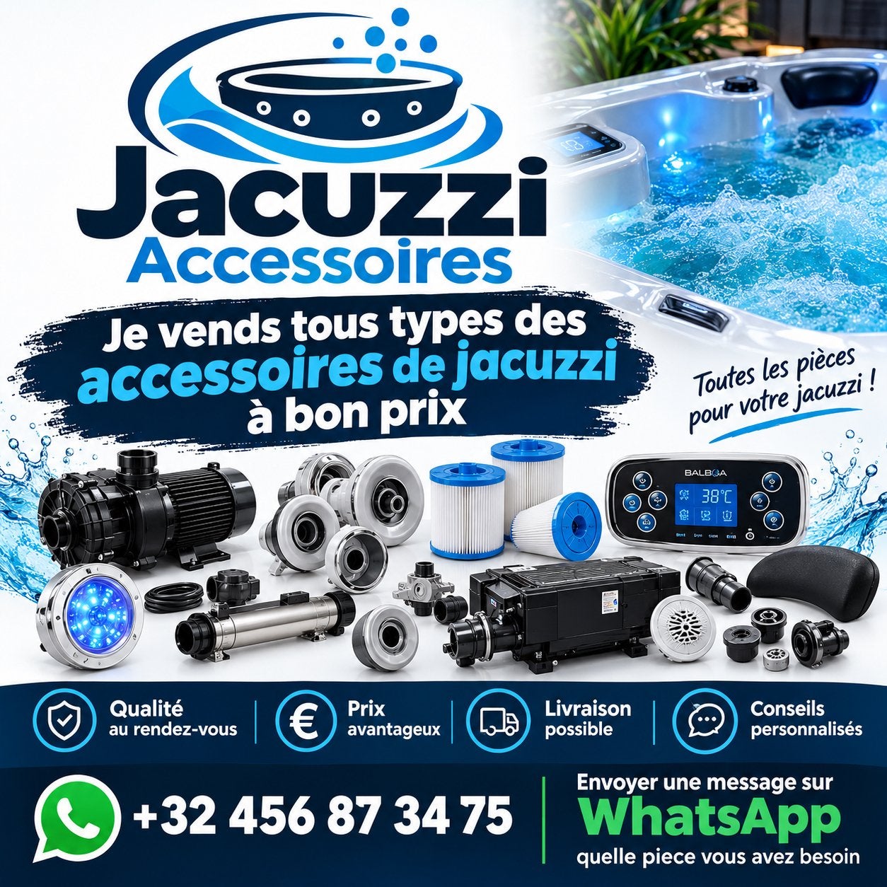 Pièces et accessoires pour jacuzzi - Neuf ou Ocassion, Jardin & Terrasse, Enlèvement, Neuf