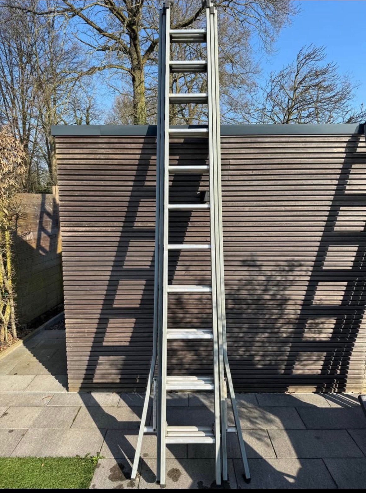Dirks Ladder 3-delig, 8,50m, Ophalen, Zo goed als nieuw, Ladder