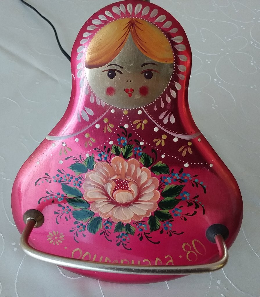 Porte servillettes en métal, décoré à la main, vintage URSS, Enlèvement ou Envoi, Métal, Vintage
