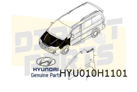 Hyundai H200 2/98-1/08 voorscherm Links Origineel! 663114A50, Auto-onderdelen, -, Verzenden, -, Nieuw