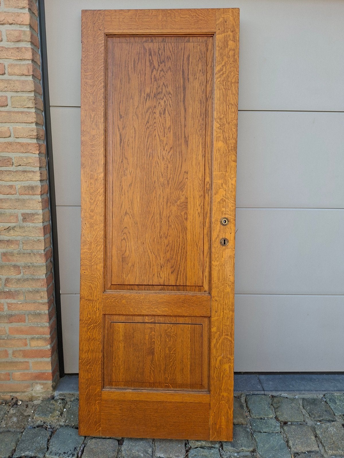 Voleiken deur - licht beschadigd, Doe-het-zelf en Bouw, Ophalen, Gebruikt, Minder dan 80 cm, Binnendeur