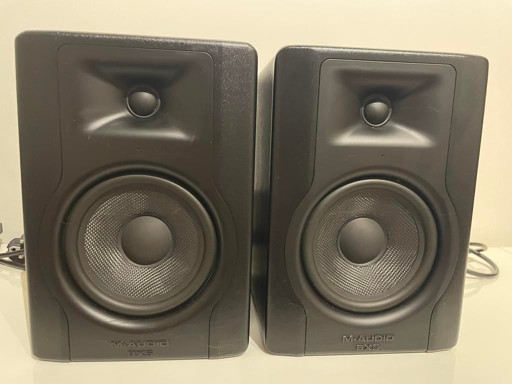 M-Audio BX5 D3 Studiomonitoren (Set) + Complete Kabelset, Ophalen, Zo goed als nieuw