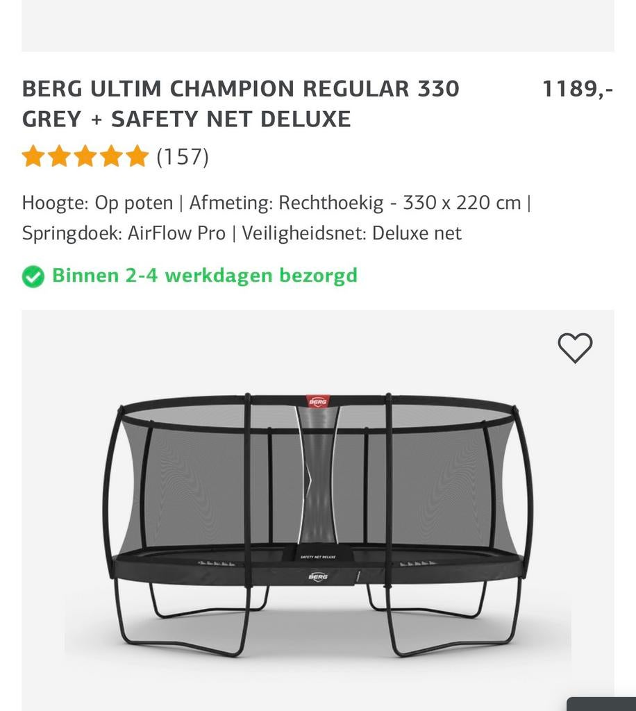 Trampoline Berg, Ophalen, Gebruikt