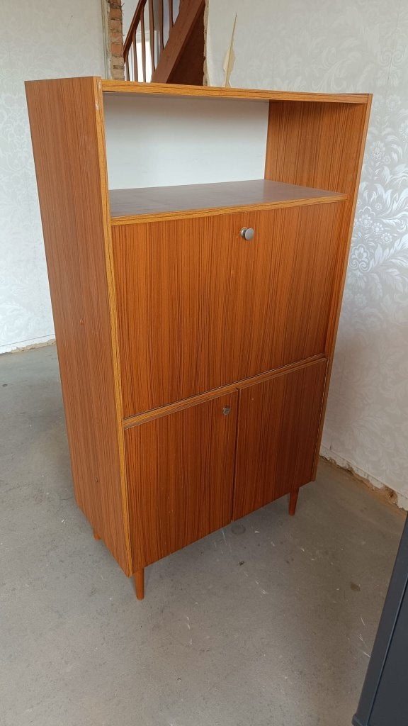 Vintage Secretaire/Bureau Kast - Jaren 60/70, Ophalen, Gebruikt, Scandinavisch (jaren 60/70)