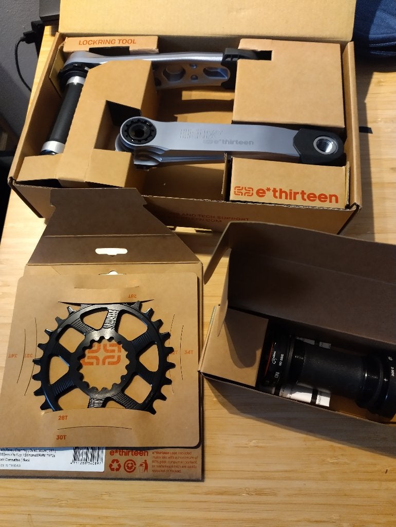 e*thirteen Helix Race Crankset – 160 mm Short Cranks, Gravelbike, Nieuw, Ophalen of Verzenden, Aluminium