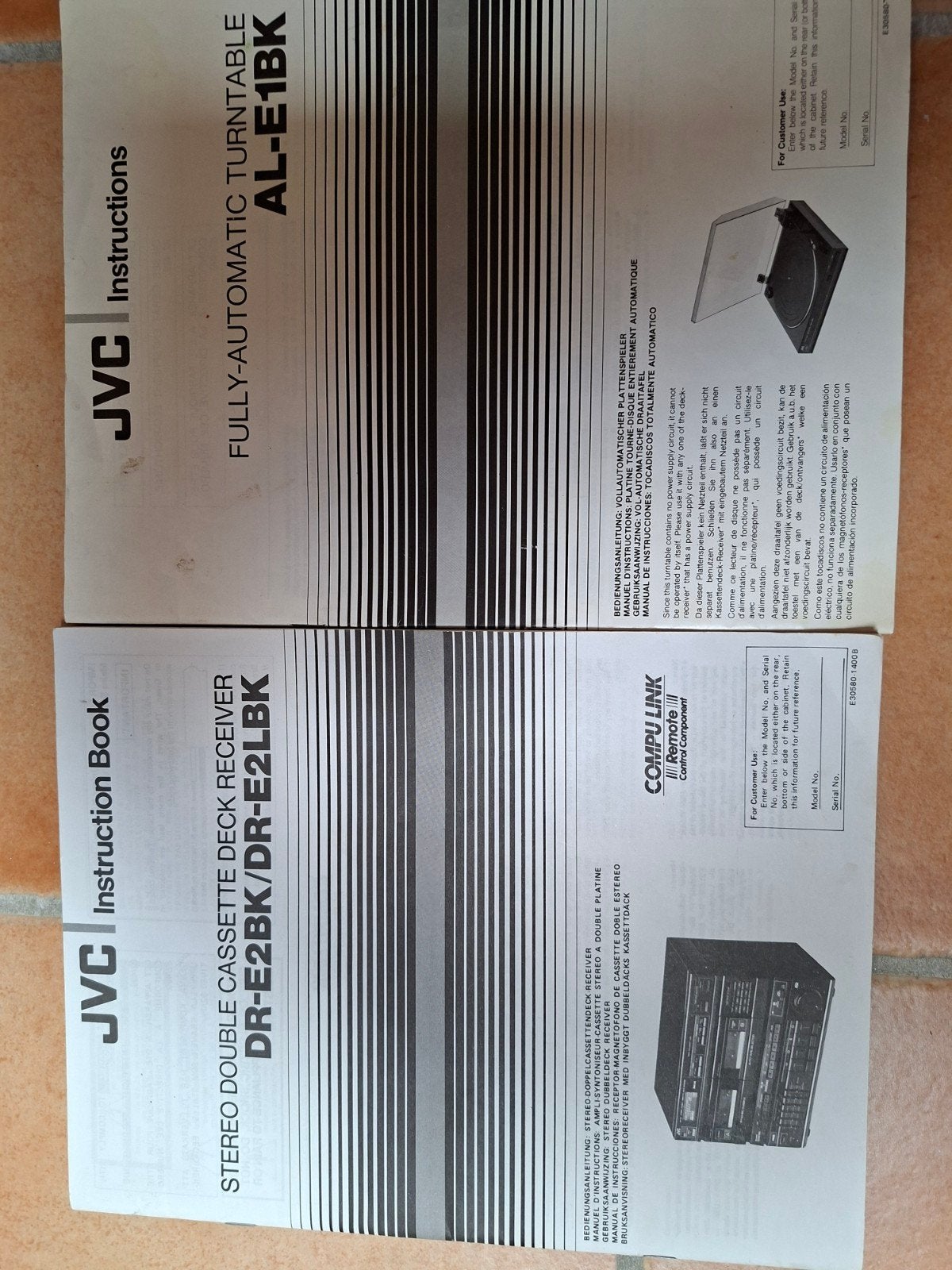JVC DR-E2LBK  . JVC AL-E1BK, Ophalen of Verzenden, Dubbel, JVC