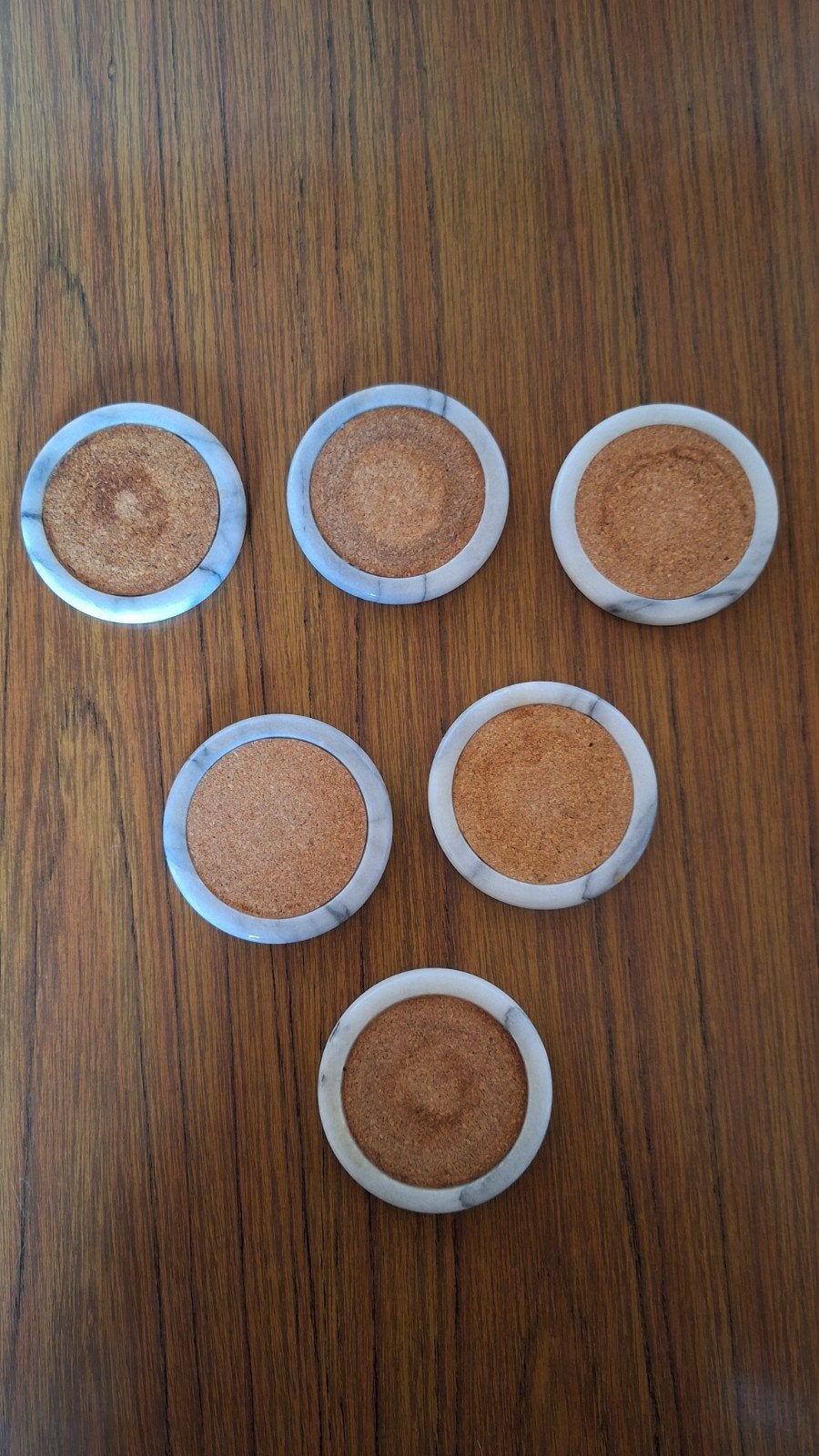 Ensemble de 6 sous-verres en marbre, Enlèvement ou Envoi, Sous-verre, Utilisé, Autres matériaux