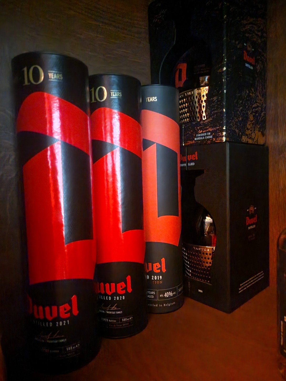 Duvel Distilled Collection – 5 Limited Editions, Verzamelen, Ophalen, Nieuw, Flesje(s), Duvel