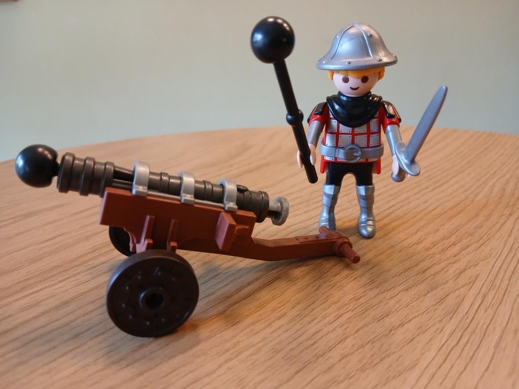 Playmobil, ridders met kanon, Kinderen en Baby's, Speelgoed | Playmobil, Ophalen of Verzenden, Zo goed als nieuw, Complete set