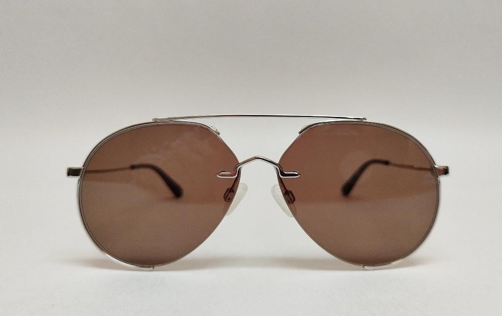 Alexander McQueen zonnebril rond, unisex., Autres marques, Comme neuf, Brun, Lunettes de soleil