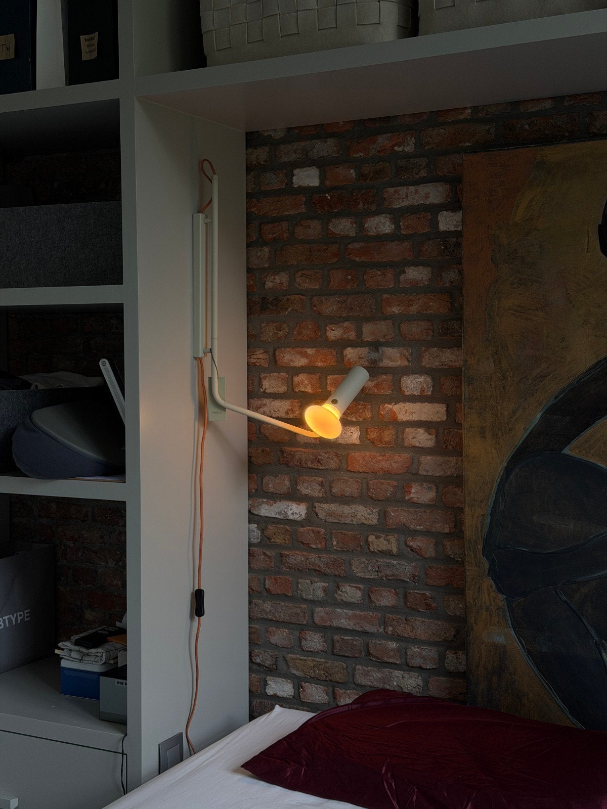 2x Hübsch Wally design wandlamp / wall lamp, Ophalen, Overige merken, Metaal, Inclusief lichtbron