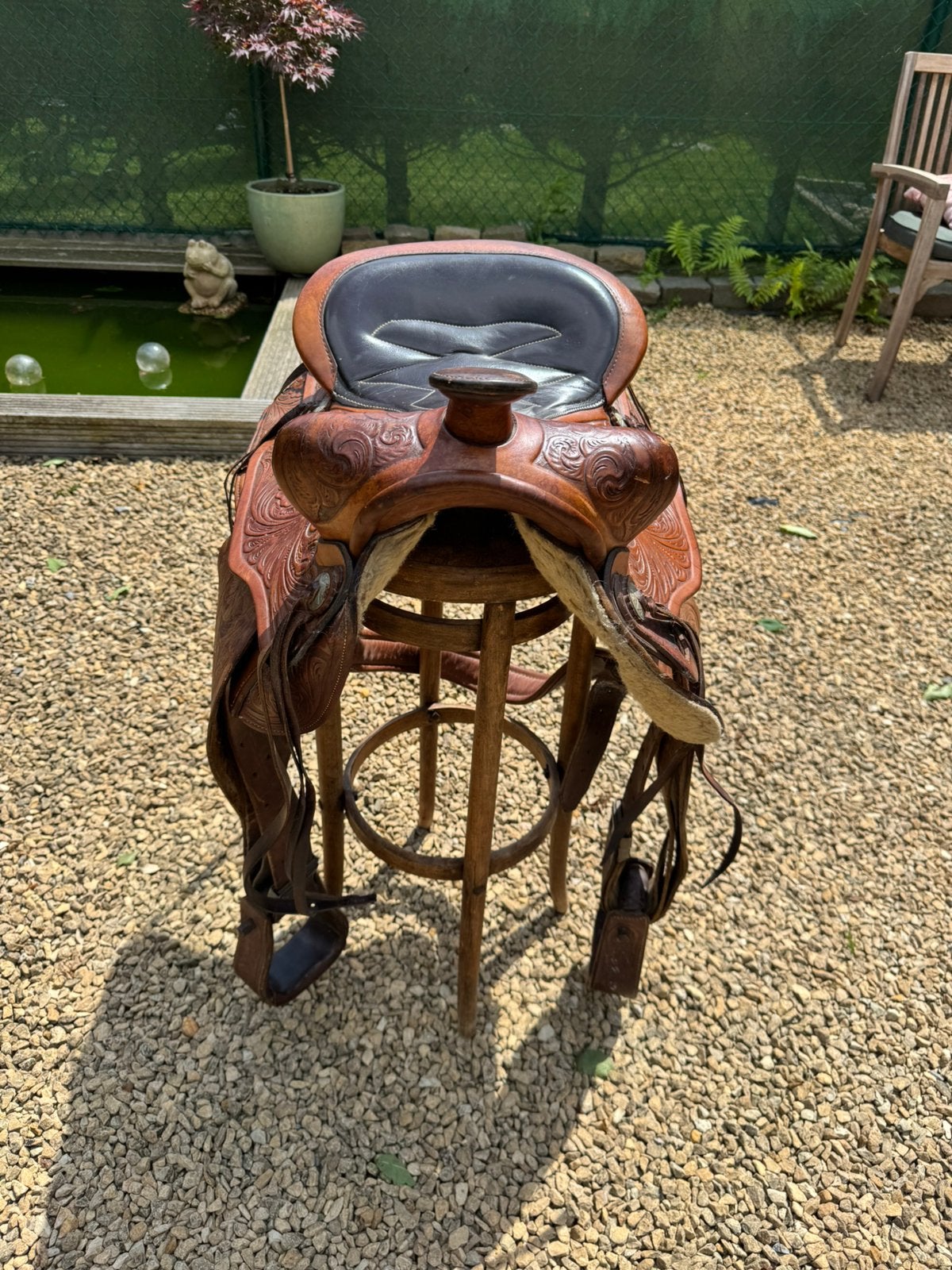 Handgemaakt cowboyzadel, Animaux & Accessoires, Chevaux & Poneys | Selles, Enlèvement, Utilisé, Western